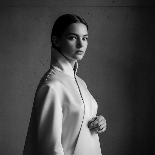 High-fashion editorial portrait
